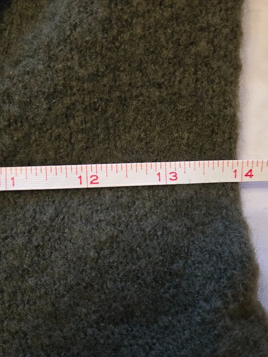 Olive Green Mohair and Wool Blend Ruffled Cardigan - Size S - Picture 8 of 13